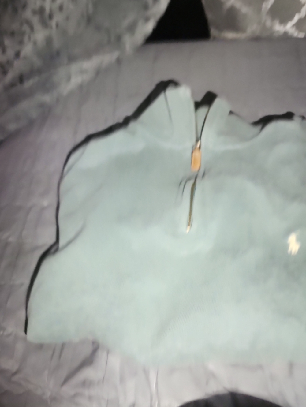 Ralph Lauren Light Blue Quarter-Zip Hoodie Pullover